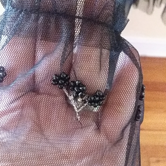 BCBG Strapless Embroidered Ruched Mesh Evening Cocktail Dress, Prom - Picture 8 of 8